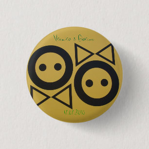 Badge Rond 2,50 Cm Marié et jeune mariée