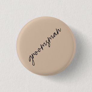 Badge Rond 2,50 Cm Mariée moderne Beige + noir