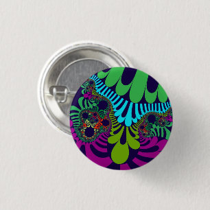Badge Rond 2,50 Cm Marine bleu arc-en-ciel
