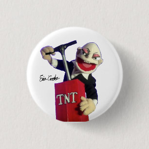 Badge Rond 2,50 Cm Marionnette punk avec plongeur TNT