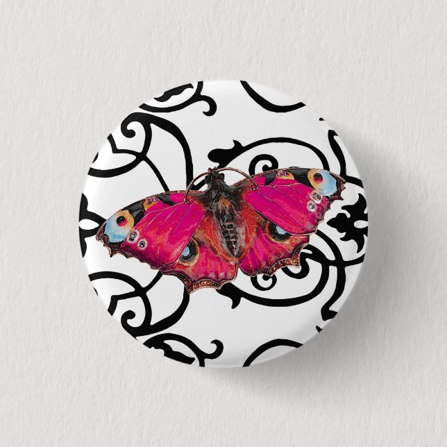 Badge Rond 2,50 Cm Mariposa ~ Bouton (Devant)