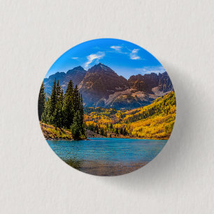 Badge Rond 2,50 Cm Maroon Bells à Aspen, Colorado