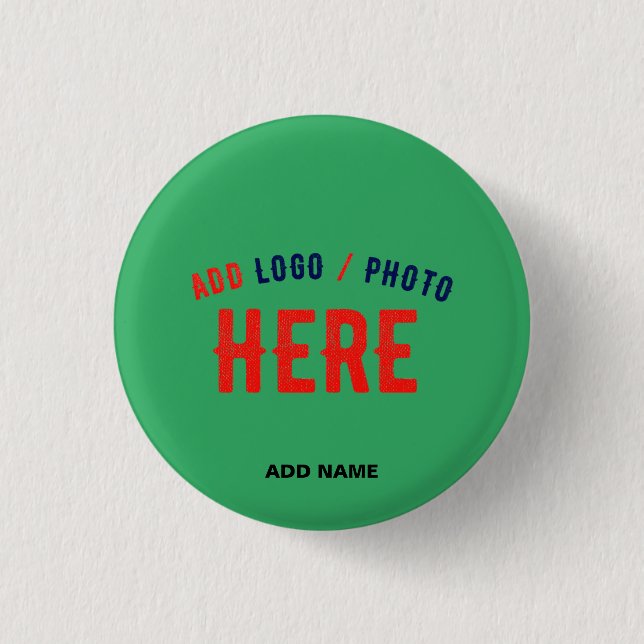BADGE ROND 2,50 CM MARQUE MODERNE MODERNE MODERNE EMERALD VERT VÉRIFI (Devant)