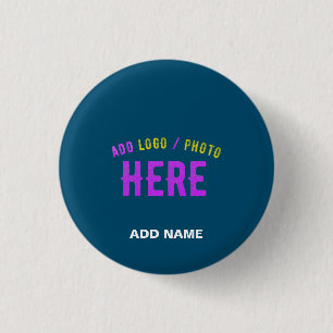 BADGE ROND 2,50 CM MARQUE MODERNE MODERNE PERSONNALISÉE MODERNE BLEUE