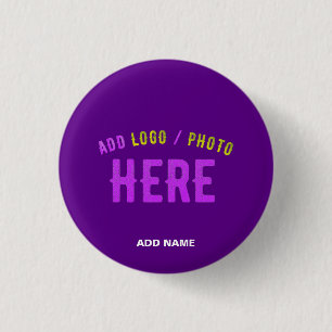 BADGE ROND 2,50 CM MARQUE VÉRIFIÉE INDIGO MODERNE ET PERSONNALISABLE