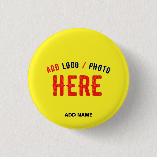BADGE ROND 2,50 CM MARQUE VÉRIFIÉE JAUNE CLAIR ET MODERNE (Devant)