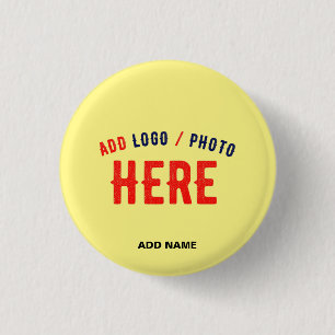 BADGE ROND 2,50 CM MARQUE VÉRIFIÉE MODERNE ET MODERNE PASTEL JAUNE