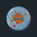 Badge Rond 2,50 Cm marrakech ville petite planète maroc architecte<br><div class="desc">ville de marrakech petite planète maroc architecture symbole emblématique voyage</div>