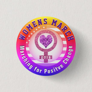 Badge Rond 2,50 Cm Mars des femmes
