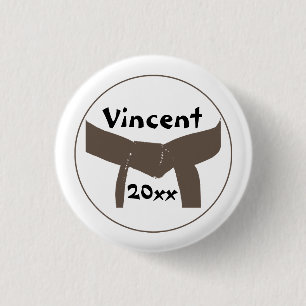 Badge Rond 2,50 Cm Martial Arts Brown Belt