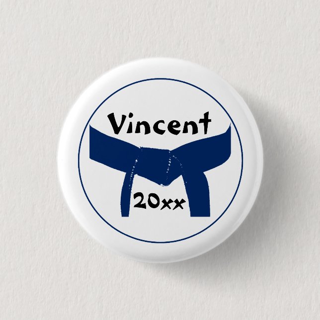 Badge Rond 2,50 Cm Martial Arts Dark Blue Belt (Devant)