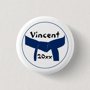 Badge Rond 2,50 Cm Martial Arts Dark Blue Belt