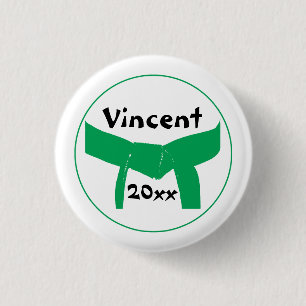 Badge Rond 2,50 Cm Martial Arts Green Belt
