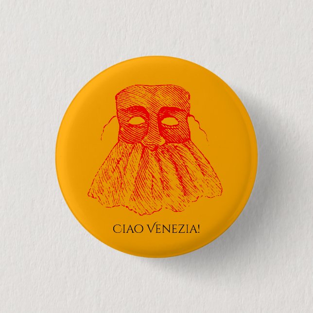 Badge Rond 2,50 Cm Masque vénitien (Devant)
