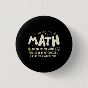 Badge Rond 2,50 Cm Math  Mathematics Math Teacher Gift