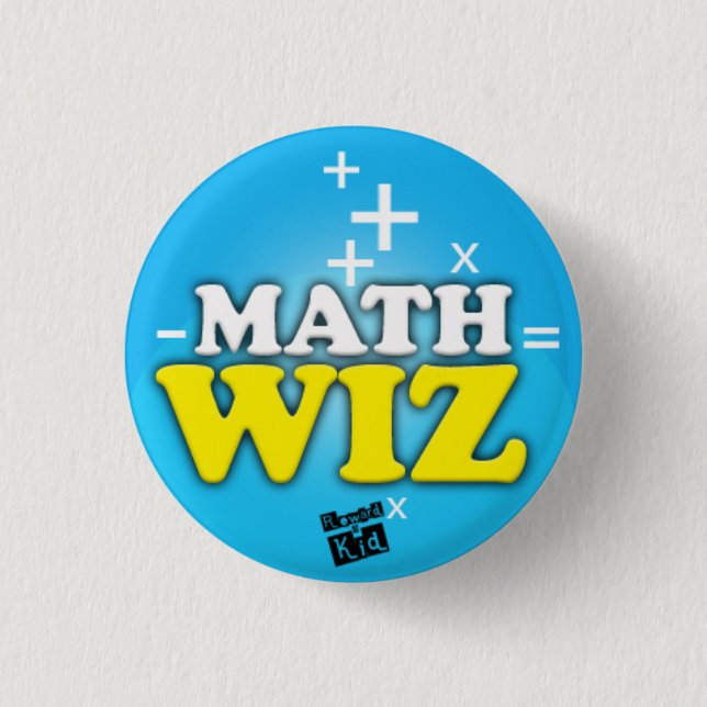 Badge Rond 2,50 Cm Math wiz button (Devant)