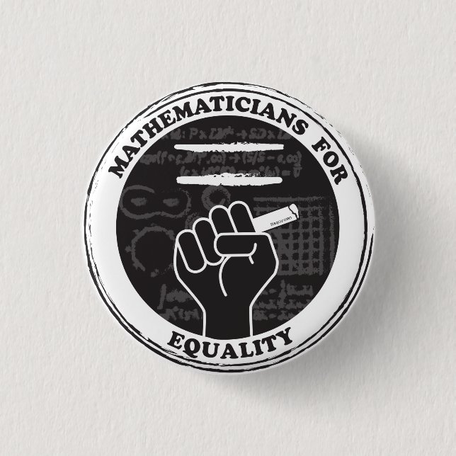 Badge Rond 2,50 Cm Mathéaticians pour Equality Button (Devant)