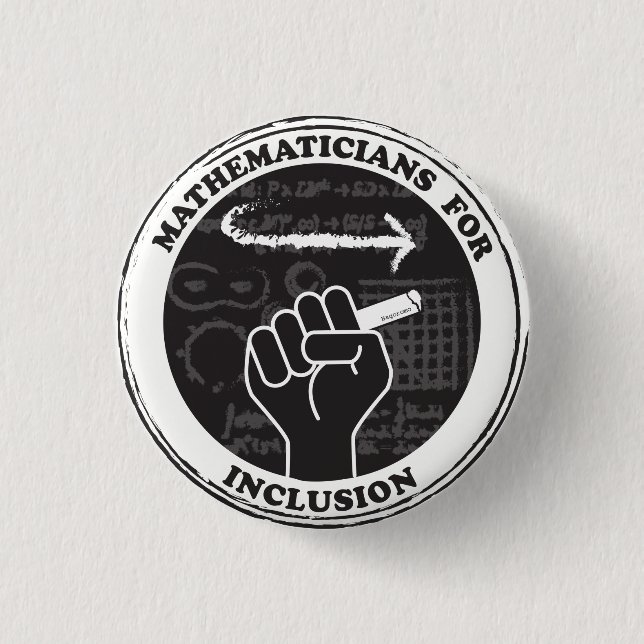Badge Rond 2,50 Cm Mathéaticians pour l'inclusion button (Devant)