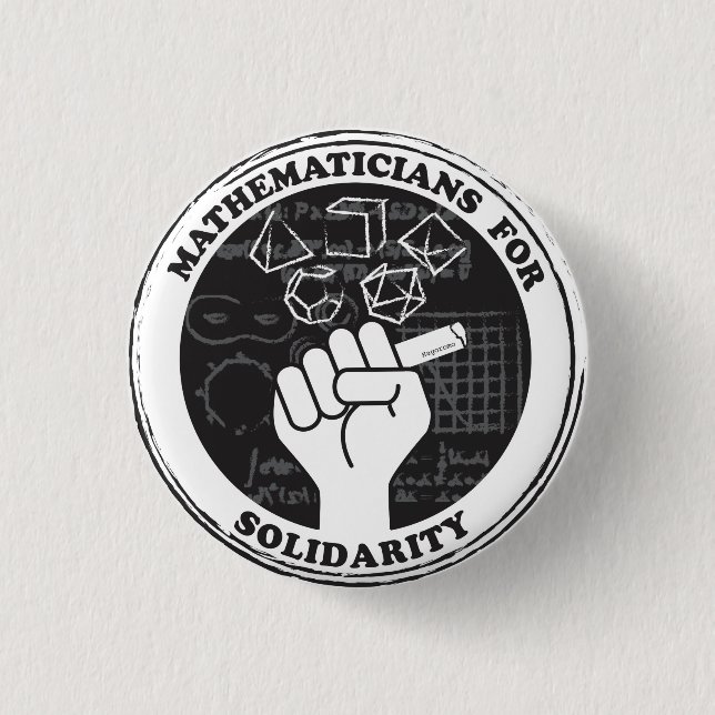 Badge Rond 2,50 Cm Mathématicians pour Solidarity Button (Devant)
