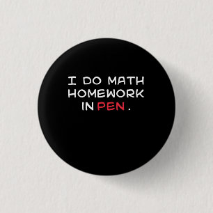 Badge Rond 2,50 Cm Maths dans le stylo