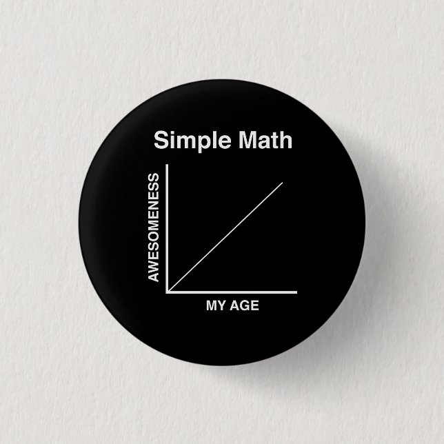 Badge Rond 2,50 Cm Maths simples (Devant)