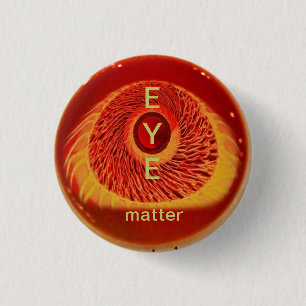 Badge Rond 2,50 Cm Matière d'OEIL