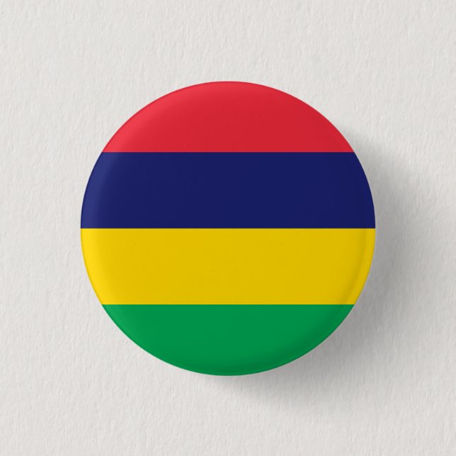 Badge Rond 2,50 Cm Mauritius Flag (Devant)
