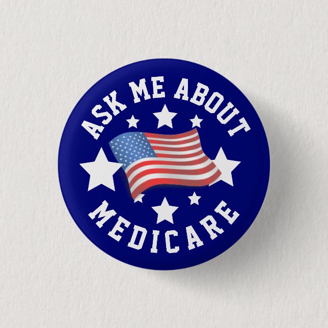 Badge Rond 2,50 Cm Me questionner sur Medicare (Devant)