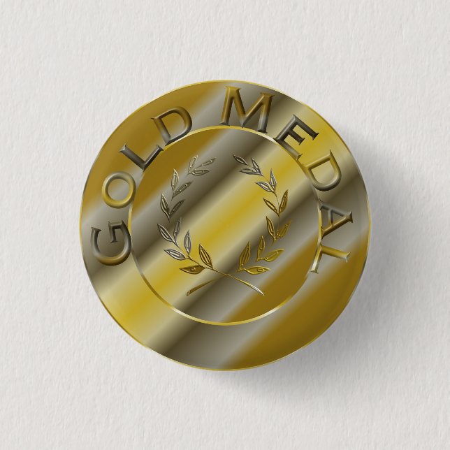 Badge Rond 2,50 Cm Médaille d'or (Devant)