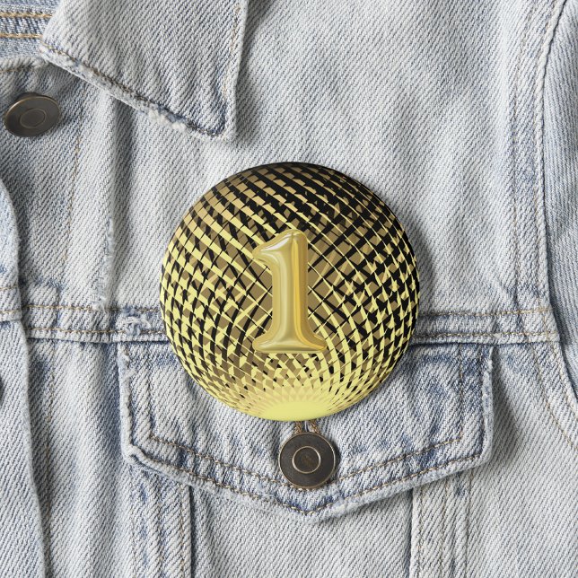 Badge Rond 2,50 Cm Médaille d'or, 1ère place (Créateur téléchargé)