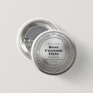 Badge Rond 2,50 Cm Médaille personnalisée 3D réaliste en feuille d'ar