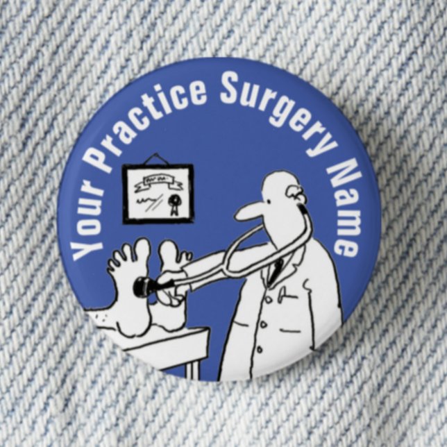 Badge Rond 2,50 Cm Médecin amusant avec Stethoscope (Créateur téléchargé)
