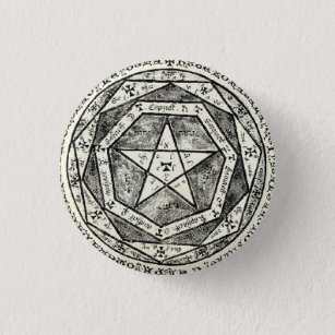 Badge Rond 2,50 Cm Medieval pentagram