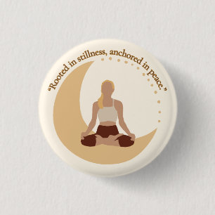 Badge Rond 2,50 Cm Méditation Lunaire – Bien-être Céleste 
