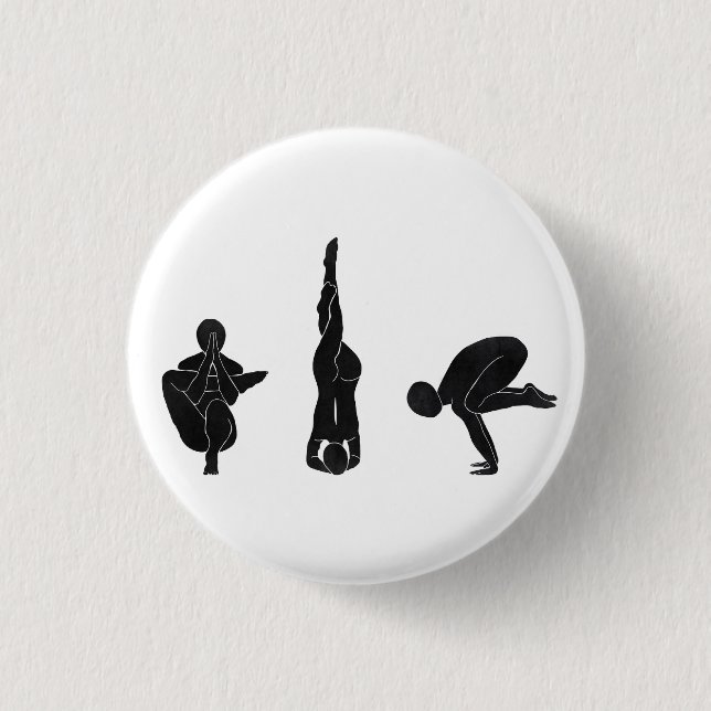 Badge Rond 2,50 Cm Meditation, yoga, Attitude (Devant)
