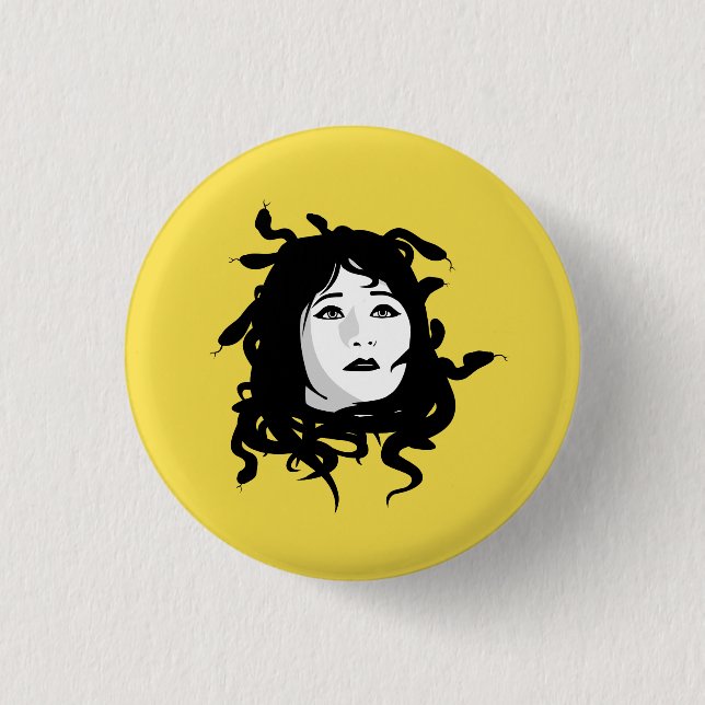 Badge Rond 2,50 Cm Medusa (Devant)