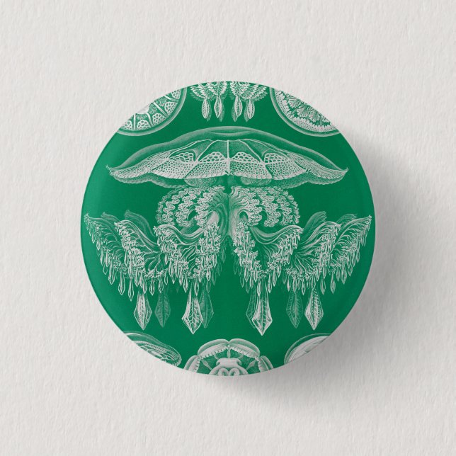 Badge Rond 2,50 Cm Méduse, Discomedusae par Ernst Haeckel (Devant)