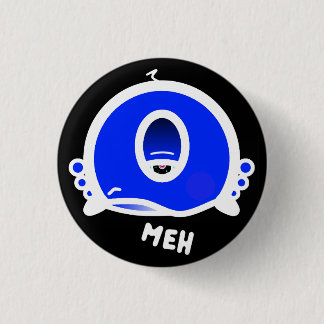 Badge Rond 2,50 Cm Meh One-Eyed Weird Creature Cartoon Character