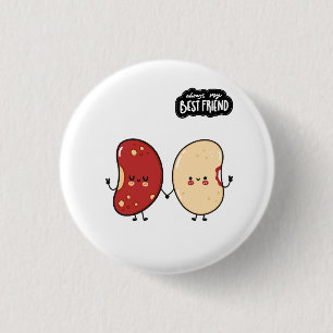 Badge Rond 2,50 Cm Meilleur Ami Nourriture Mignonne