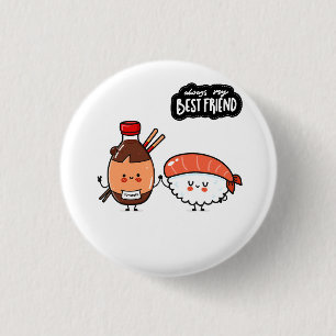 Badge Rond 2,50 Cm Meilleur Ami Nourriture Mignonne