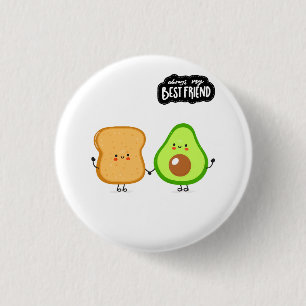 Badge Rond 2,50 Cm Meilleur Ami Nourriture Mignonne Avocat sur mon To