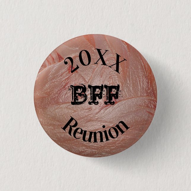 Badge Rond 2,50 Cm Meilleur Ami Reunion Girly Pastel Pink Girl Event (Devant)
