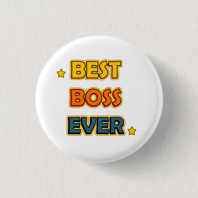 Badge Rond 2,50 Cm Meilleur Boss (Devant)