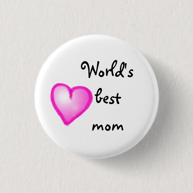 Badge Rond 2,50 Cm Meilleur bouton du monde (Devant)