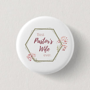 Badge Rond 2,50 Cm Meilleur cadeau inspirant de la femme du pasteur