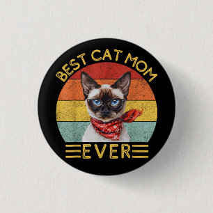 Badge Rond 2,50 Cm Meilleur Cat Maman jamais