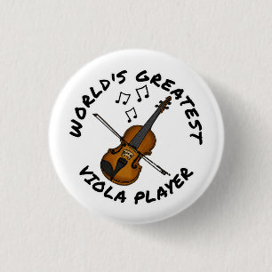 Badge Rond 2,50 Cm Meilleur joueur de Viola du monde, Violist Funny