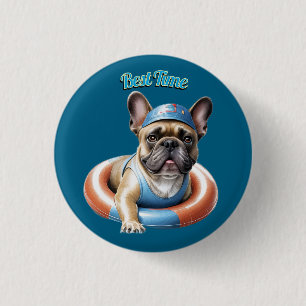 Badge Rond 2,50 Cm Meilleur moment du bouledogue français T