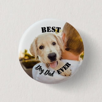 Badge Rond 2,50 Cm Meilleur Papa Chien Drôle Photo d'Animal de Compag