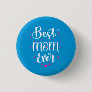 Badge Rond 2,50 Cm Meilleur Texte De Maman Et Petites Étoiles